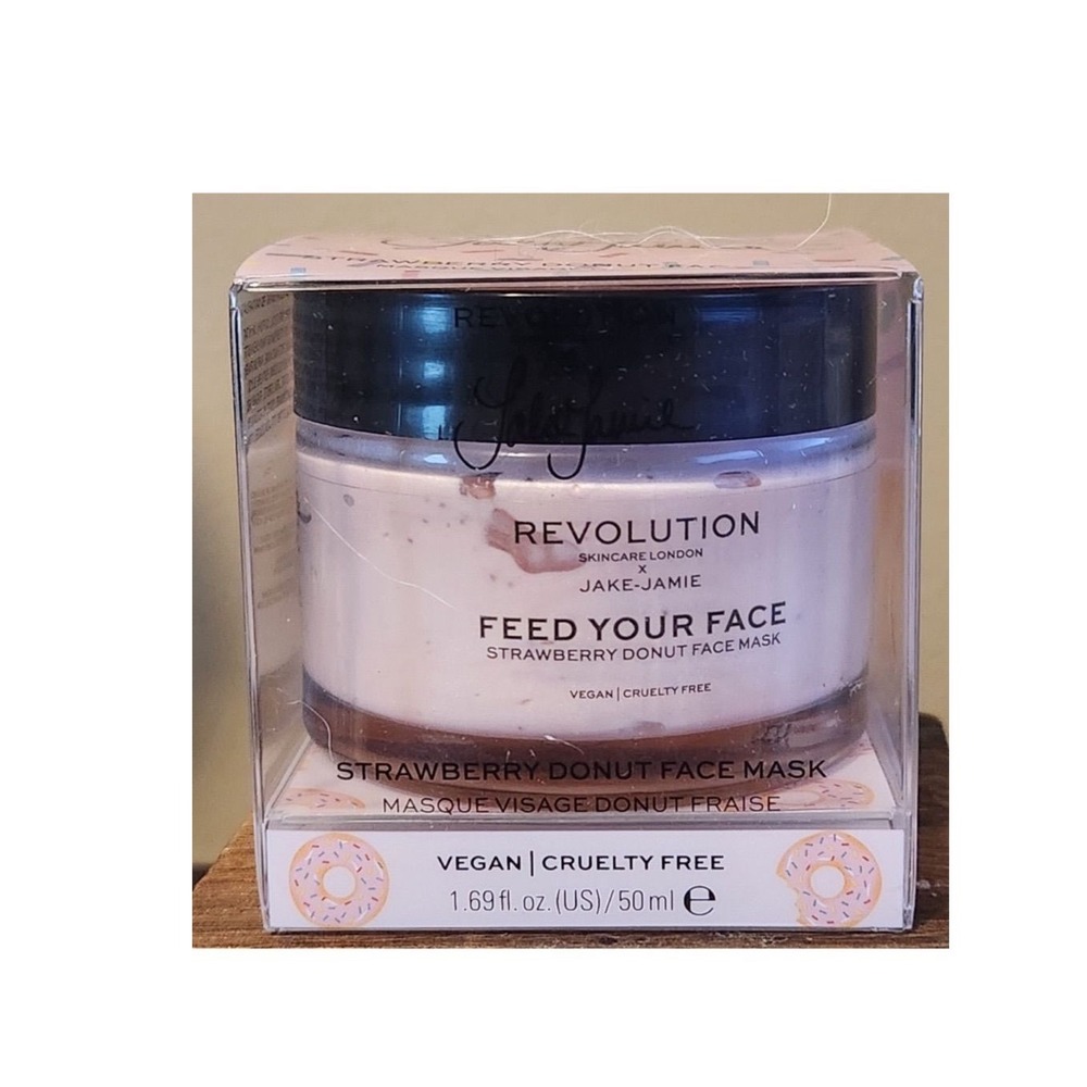Makeup Revolution x Jake Jamie Feed Your Face Strawberry Donut Face Mask 50ml